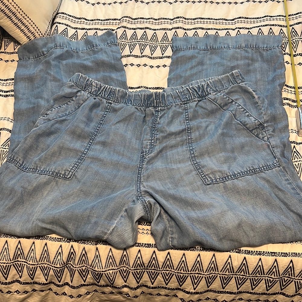 Pull on wide leg jeans